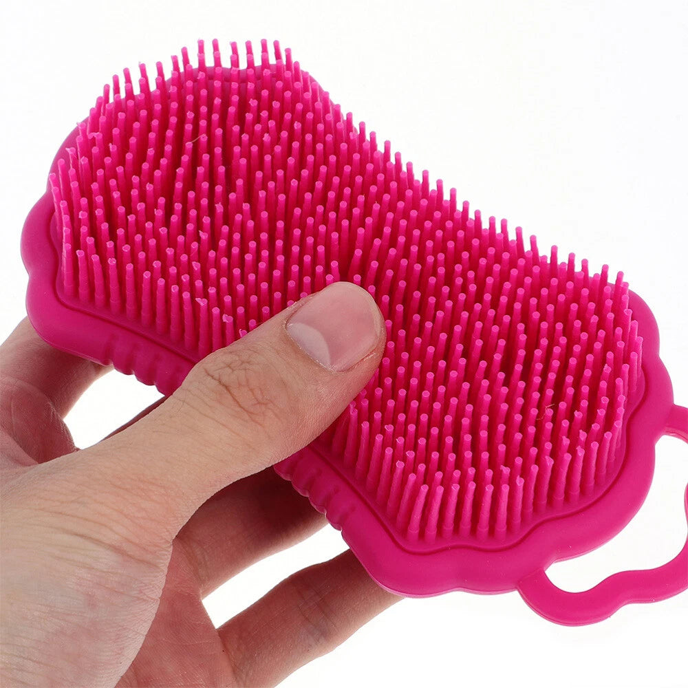 2 Pcs Shampoo Comb Silicone Bathing Brush Scrubber Hair for Washing