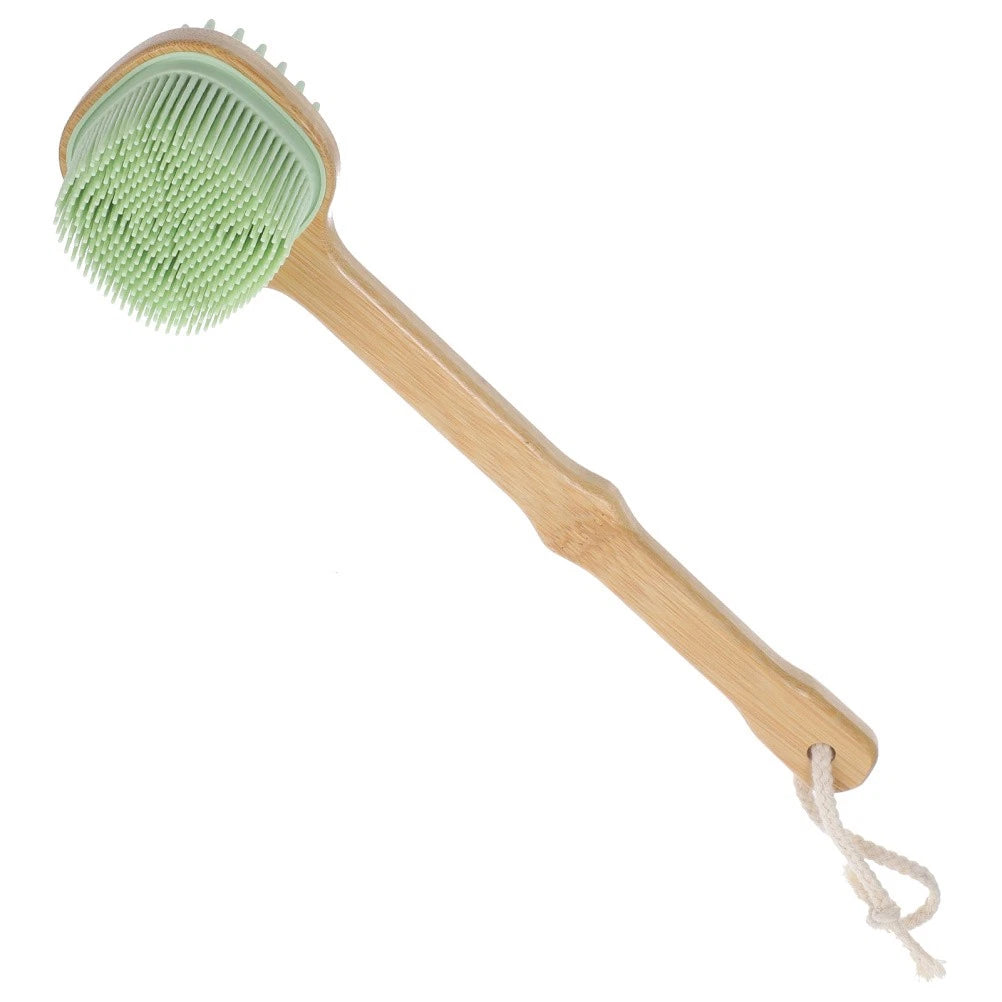 Bath Brush Exfoliating Back Scrubber Man Miss Silicone Body with Handle