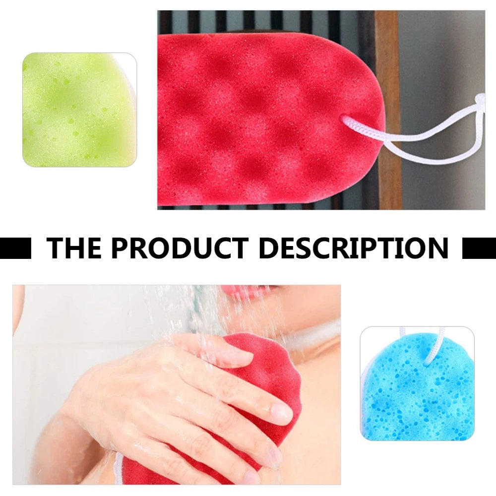 6Pcs Bath Sponge Shower Bathing Brush Body Cleaning Scrubber for Kids Adults