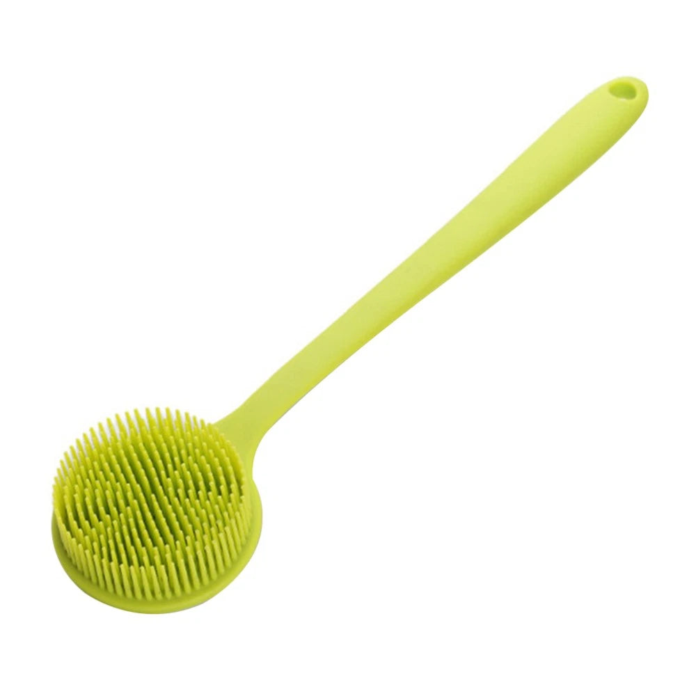Bath Brush Man Body Exfoliator Silicone Shower Scrubber Back for Long Handle