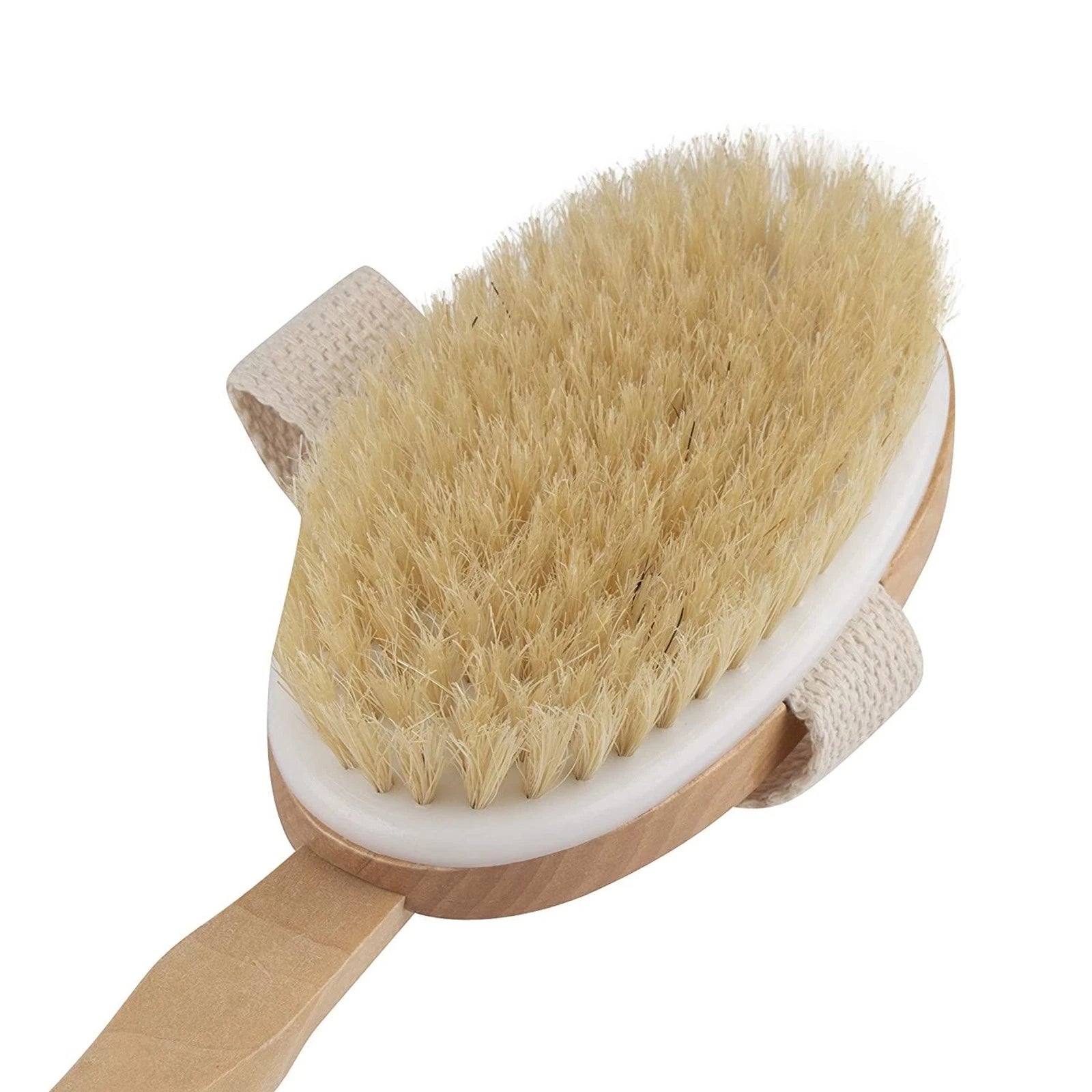 2 Pack Dry Brushing Body Brush, Natural Bristle Wooden Bath Shower Long Handle