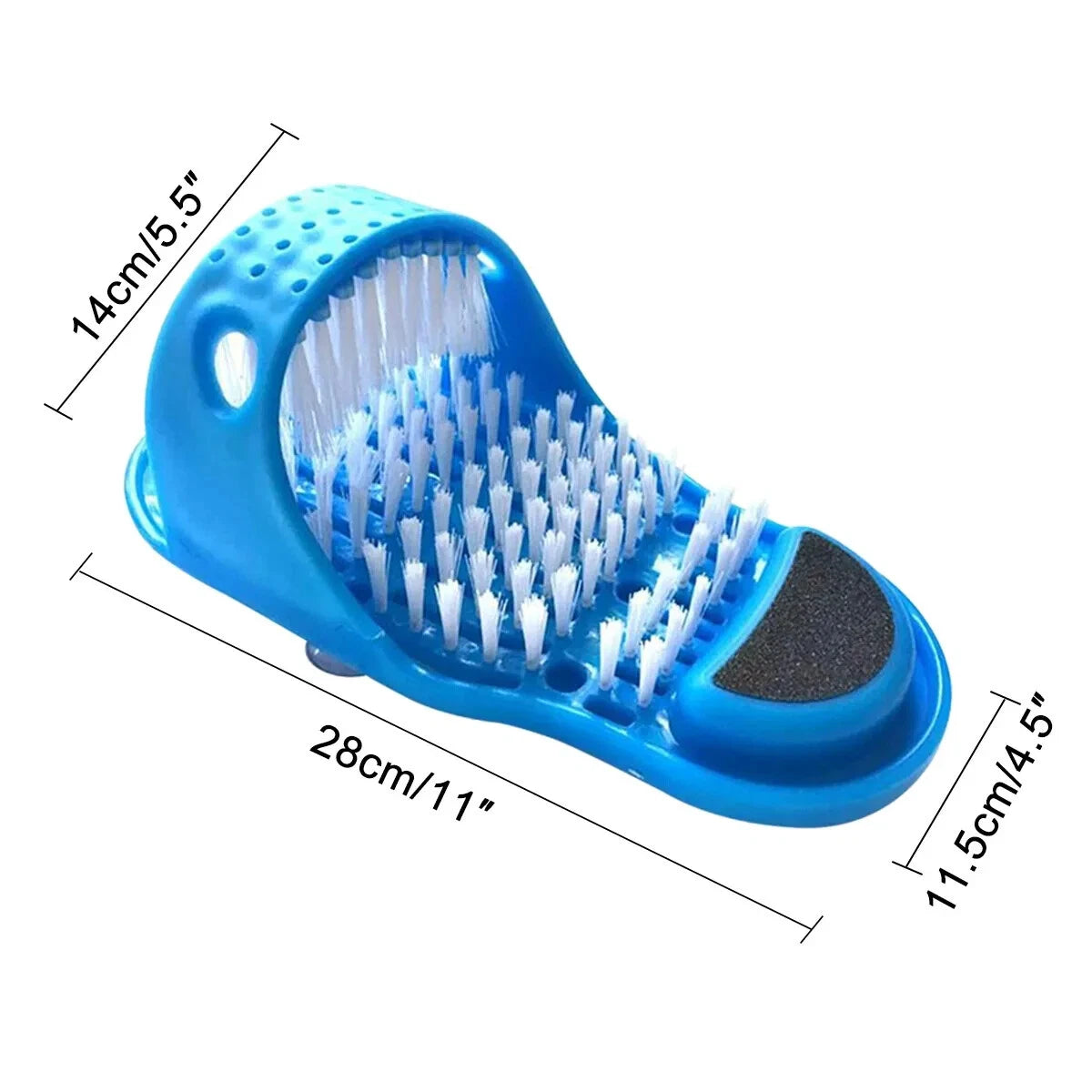 2 in 1 Foot Scrubber Brush Slipper Bath Shower Spa Cleaner Scrub Feet Massage UK