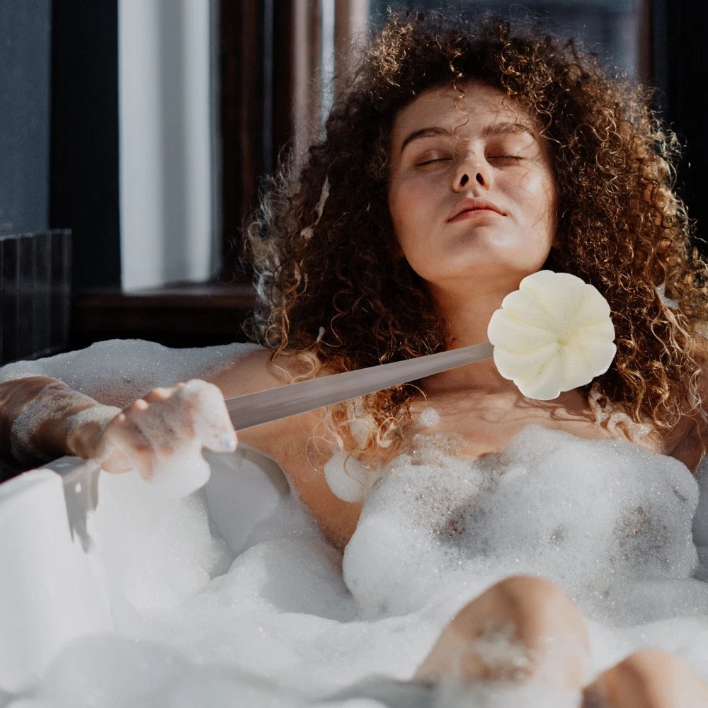 Long Handle Body Shower Brush with Dual Sided Soft for Gentle Cleansing