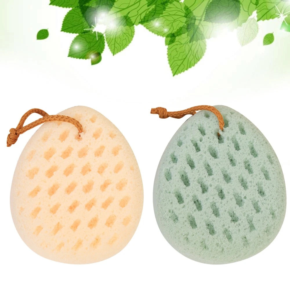 2 Pcs Shower Wipe Soft Bath Sponge Bathtub Scrubber Brush Exfoliating