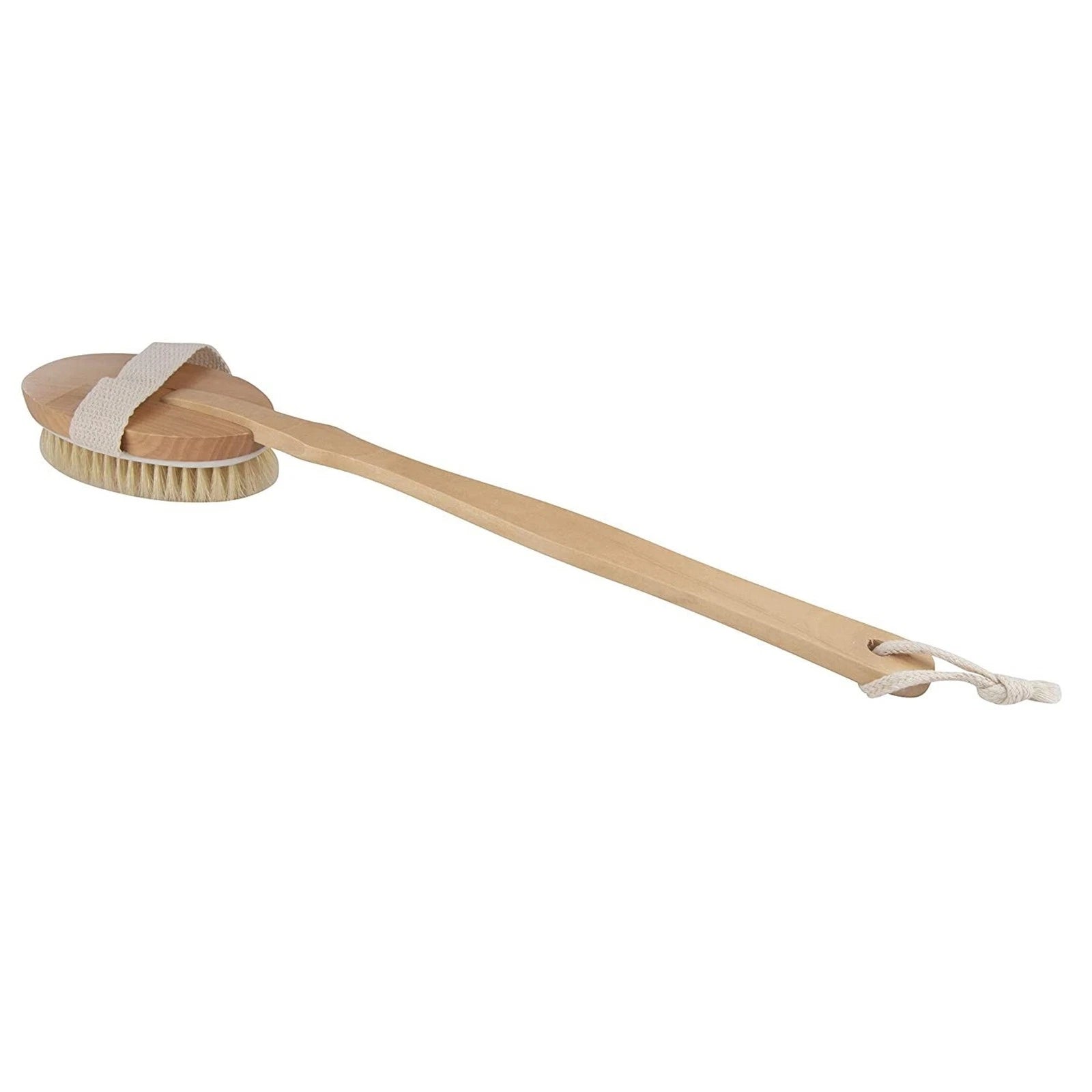 2 Pack Dry Brushing Body Brush, Natural Bristle Wooden Bath Shower Long Handle