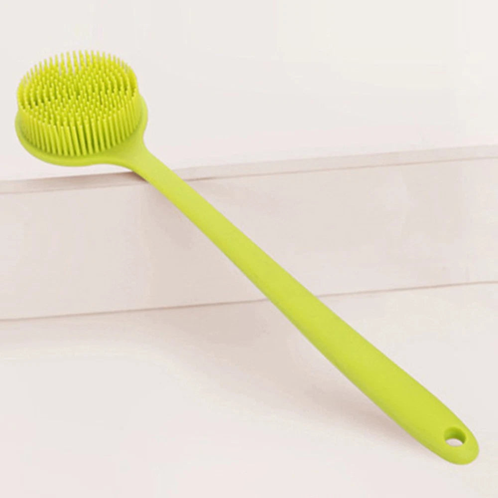 Bath Brush Man Body Scrubber Exfoliator Silicone Shower Long Handle