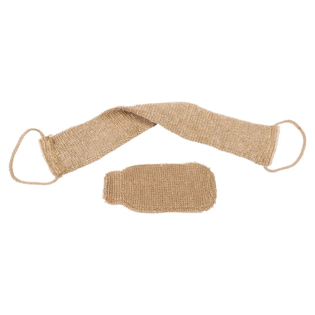 2 Pcs Back Rub and Bath Brush Cleaning Glove Body Exfoliator Scrubber Loofah