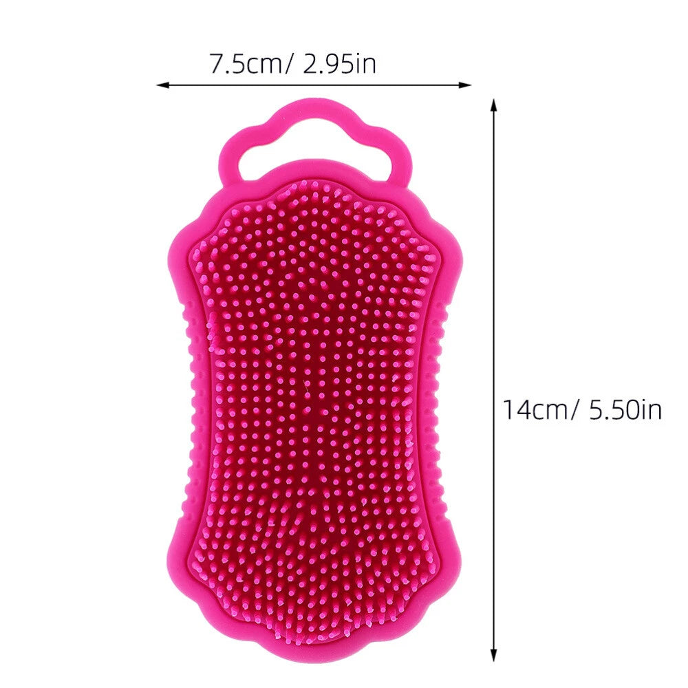 2 Pcs Shampoo Comb Silicone Bathing Brush Scrubber Hair for Washing