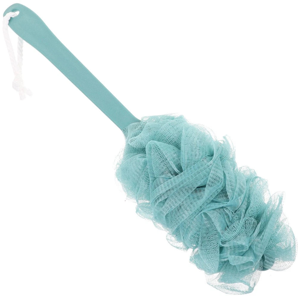 Bath Scrubber Brush Long Handle Shower Body Sponges Back Nylon Mesh Brush for