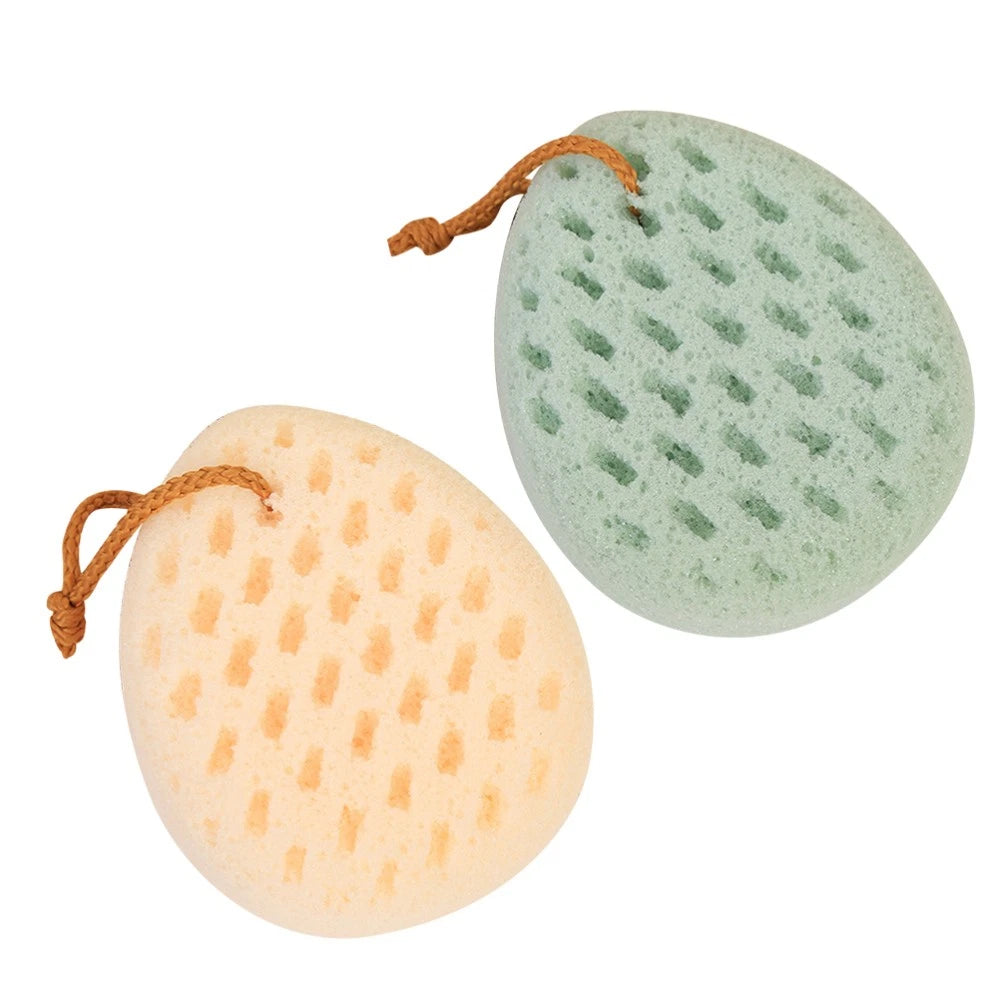 2 Pcs Shower Wipe Soft Bath Sponge Bathtub Scrubber Brush Exfoliating