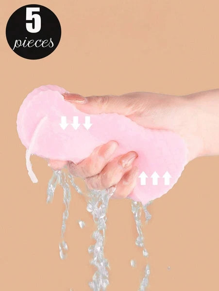 1-2 Exfoliating Body Sponge Bath Shower Scrubber Brush Wash Pad Dry Skin Remover