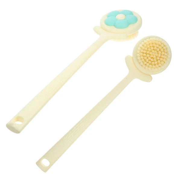 2 Pcs Flower Bath Brush Man Back Lotion Applicator for Men Exfoliator