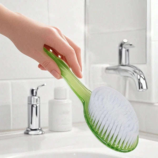 Long Handle Shower Body Bath Brush Skin Back Massage Scrubber Bathroom Tool - UK