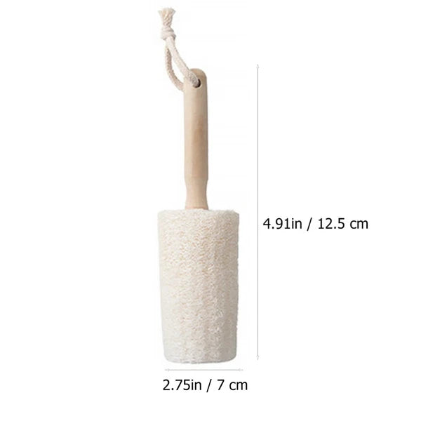 2Pcs Natural Loofah Bath Brush for Skin Care and Back Scrubbing