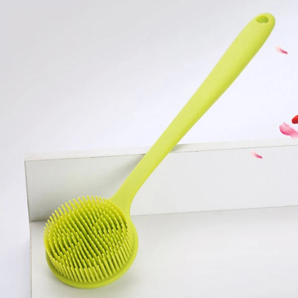 Bath Brush Man Body Exfoliator Silicone Shower Scrubber Back for Long Handle