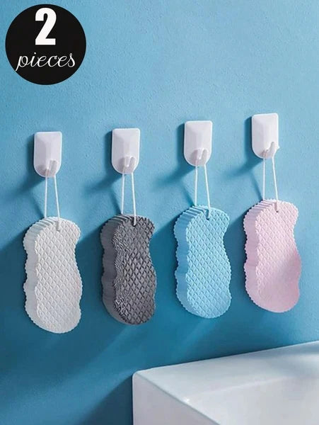 1-2 Exfoliating Body Sponge Bath Shower Scrubber Brush Wash Pad Dry Skin Remover