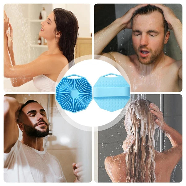 Set Of 2 Body Scrubber Exfoliation For Home Bath Silicone Exfoliator Scrub Brush