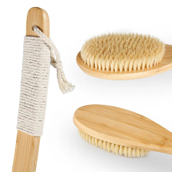 ????Bath Body Brush Shower 22 Super Long Handle Back Body Scrubber Wet/Dry