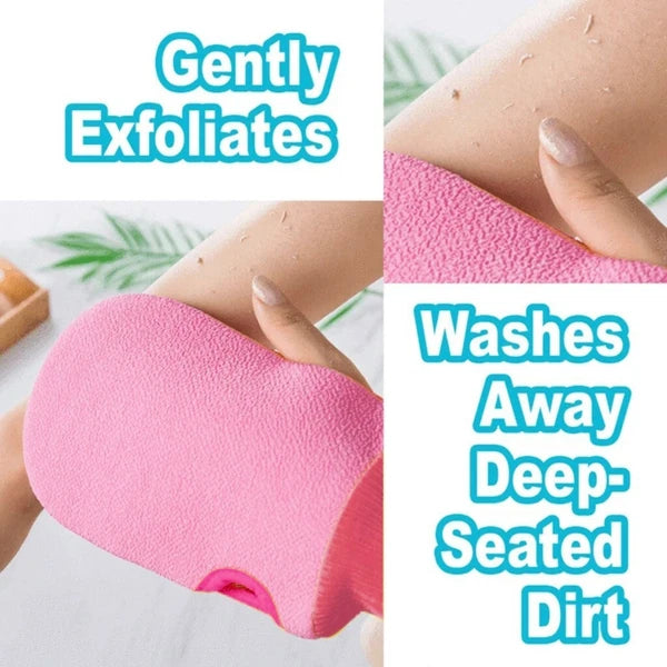 Magic 2 in 1 Soft Bath Towel Back Brush Exfoliating Scrub Body Wash Dual Side