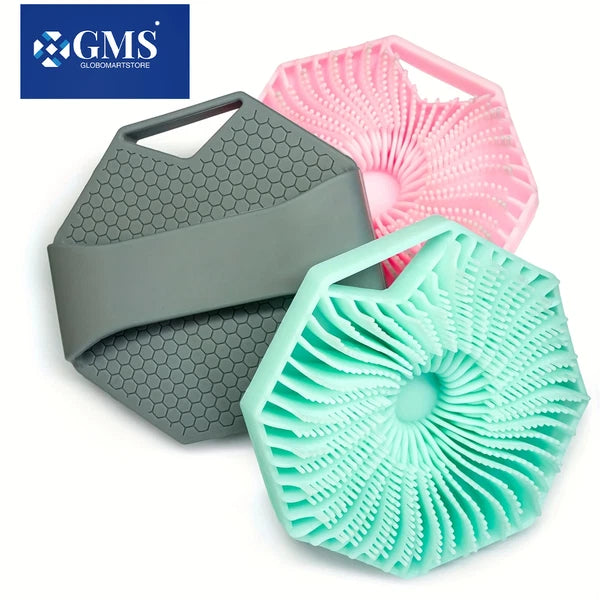 2 in 1 Silicone Body Shower Scrubber Wash Exfoliator Brush Scalp Massager US