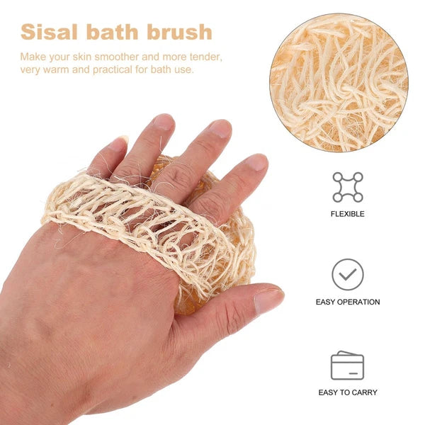 2 Pcs Sisal Bath Brush Man Mother Shower Products Cleaner Bathing Accessories