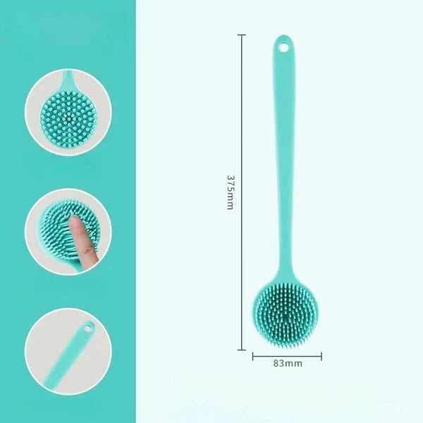 Bath Shower Brush with Handle – Soft Back Scrubber & Exfoliating Skin Massager