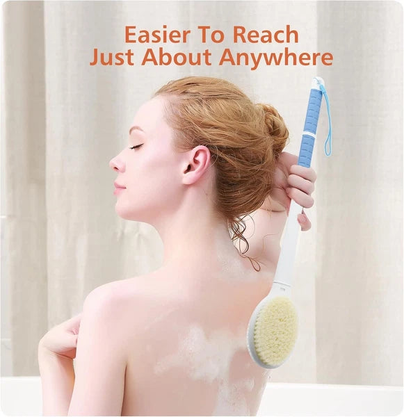 20.5 Back Bath Brush Long Handle for Shower for Elderlymen and Womenback Scrubb