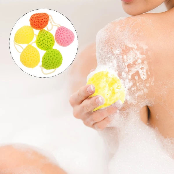 6 Pcs Sponge Bath Wipe Man Shower Body Scrubber Exfoliating Sponges for