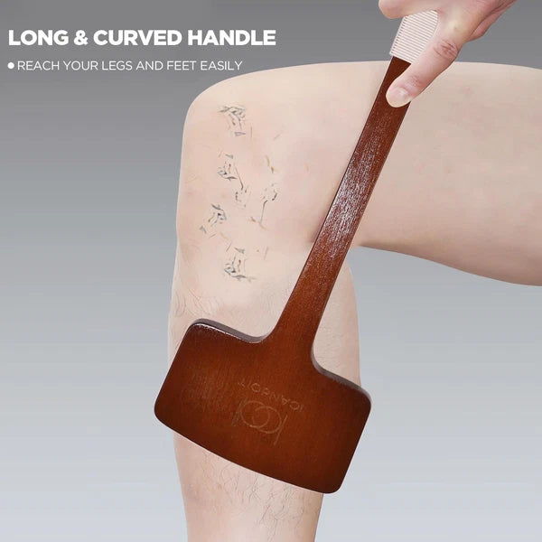 Exfoliation Set-17.71 Inch Boar Bristles Back Scrubber Bath Brush,Shower Brus...