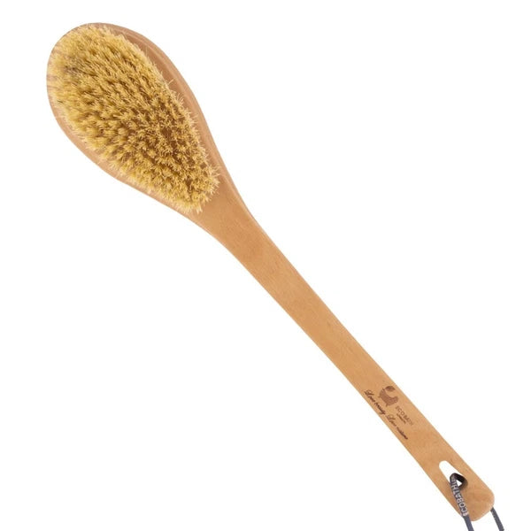 Natural Sisal or Bristle Body Brush for Dry Brushing and Showers