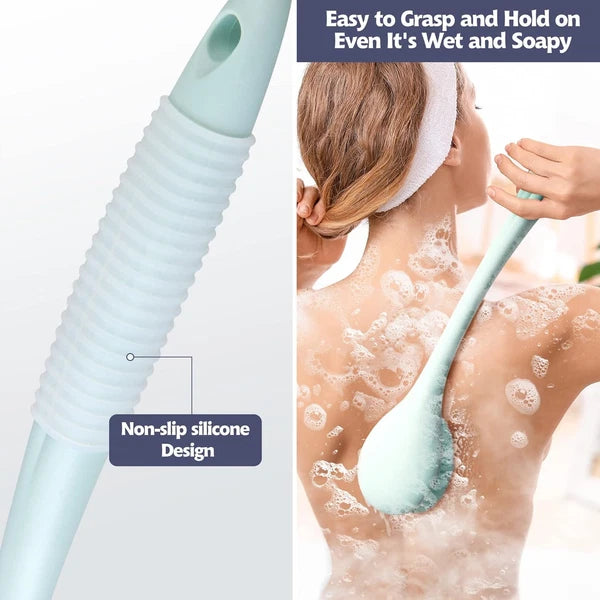 16 Inch Long Handle Bath Brush Back Scrubber Soft Nylon Bristles for Shower