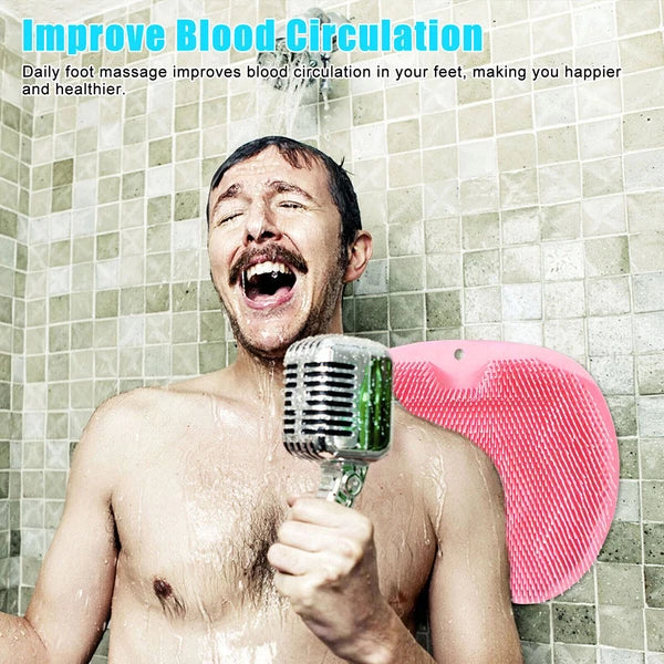 Shower Bath Exfoliating Brush Clean Mat 1-2 Foot Back Body Scrubber Massager Pad