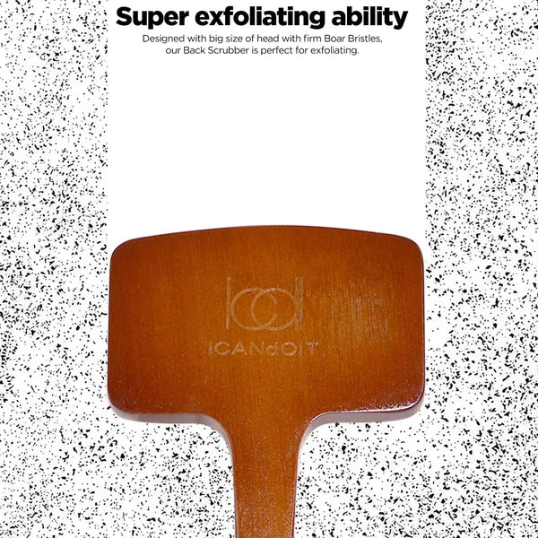 Exfoliation Set-17.71 Inch Boar Bristles Back Scrubber Bath Brush,Shower Brus...