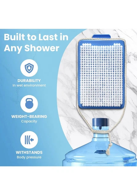 Back Brush Shower Scrubber Body Wall Mounted For - Large Exfoliating Bathing