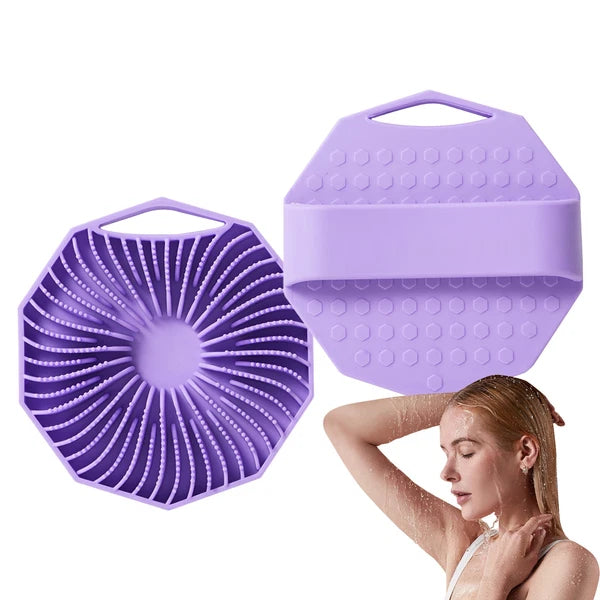 Set Of 2 Body Scrubber Exfoliation For Home Bath Silicone Exfoliator Scrub Brush
