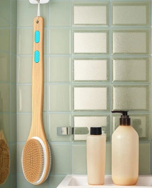 Back Scrubber for Shower, Long Handle Dual-Sided Shower Brush with Soft