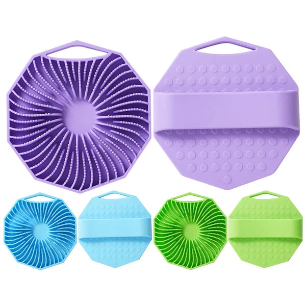 Set Of 2 Body Scrubber Exfoliation For Home Bath Silicone Exfoliator Scrub Brush