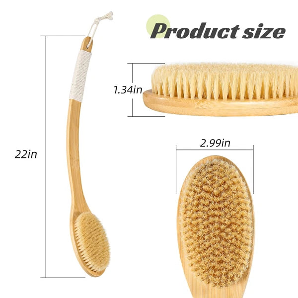 ????Bath Body Brush Shower 22 Super Long Handle Back Body Scrubber Wet/Dry