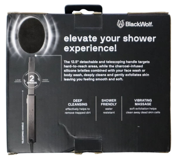 BlackWolf Sonic Scrubber Vibrating Face & Body Brush | Rechargeable | New