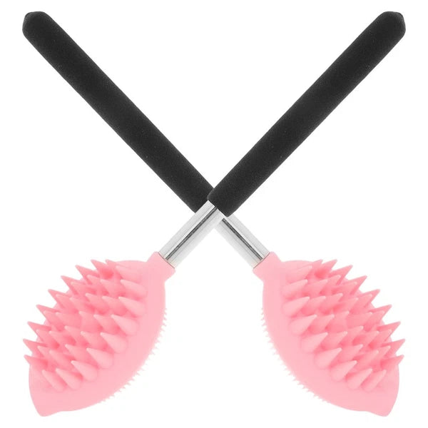 2 Pcs Bath Brush Child Ergonomic Silicone Body Scrubber Back for Shower