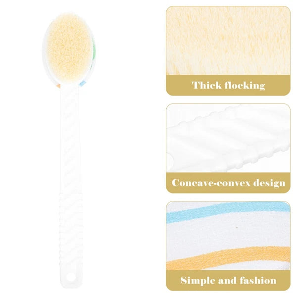 Double-head Shower Brush Man Long Handle Bath Back Cleaning Washing