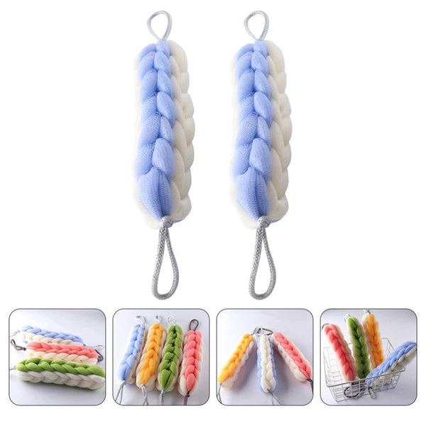 2 Pcs Bath Bar Man Miss Wall Mounted Exfoliating Brush Body Scrubber