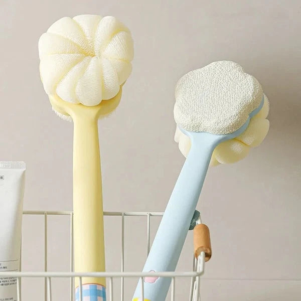 Dual-Sided Dopamine Flower Bath Brush Flower Design Back Scrubber  Spa