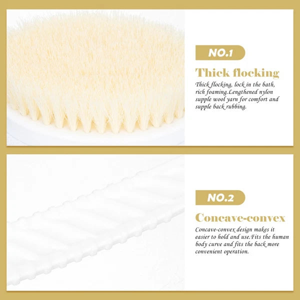 Double-head Shower Brush Man Long Handle Bath Back Cleaning Washing