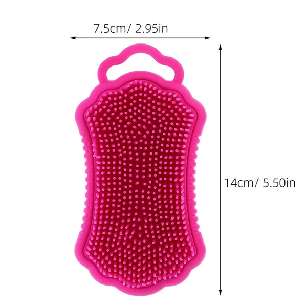 2 Pcs Shampoo Comb Silicone Bathing Brush Scrubber Hair for Washing