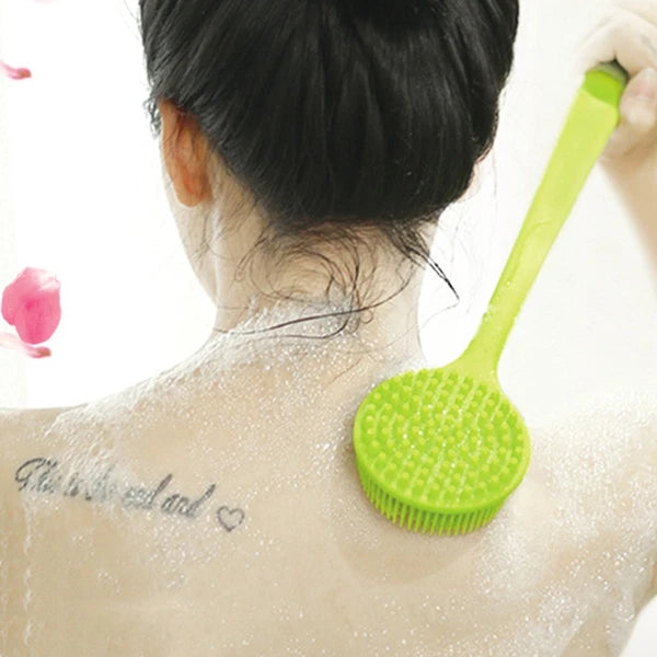 Bath Brush Man Body Scrubber Exfoliator Silicone Shower Long Handle