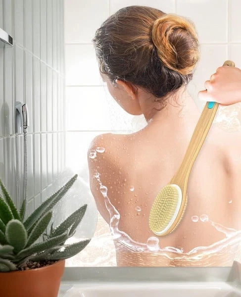 Back Scrubber for Shower, Long Handle Dual-Sided Shower Brush with Soft
