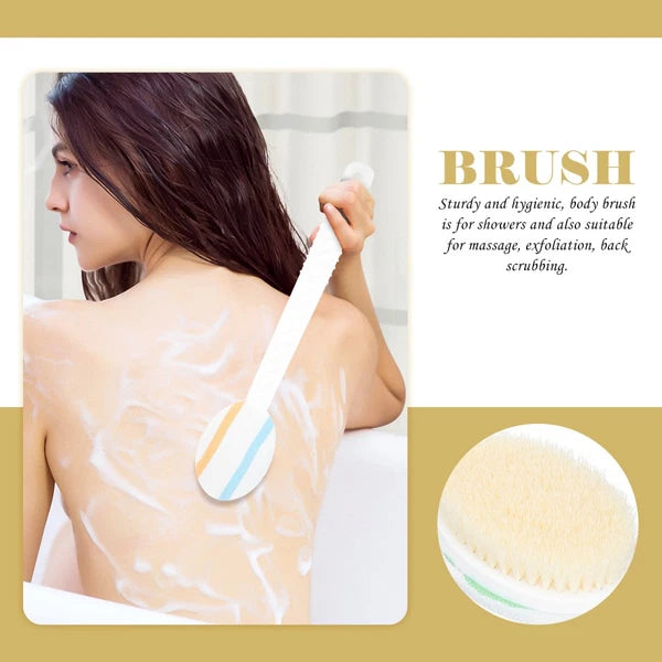 Double-head Shower Brush Man Long Handle Bath Back Cleaning Washing