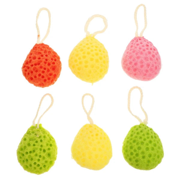 6 Pcs Sponge Bath Wipe Man Shower Body Scrubber Exfoliating Sponges for