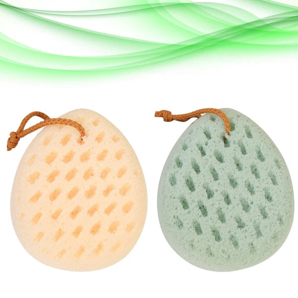 2 Pcs Shower Wipe Soft Bath Sponge Bathtub Scrubber Brush Exfoliating